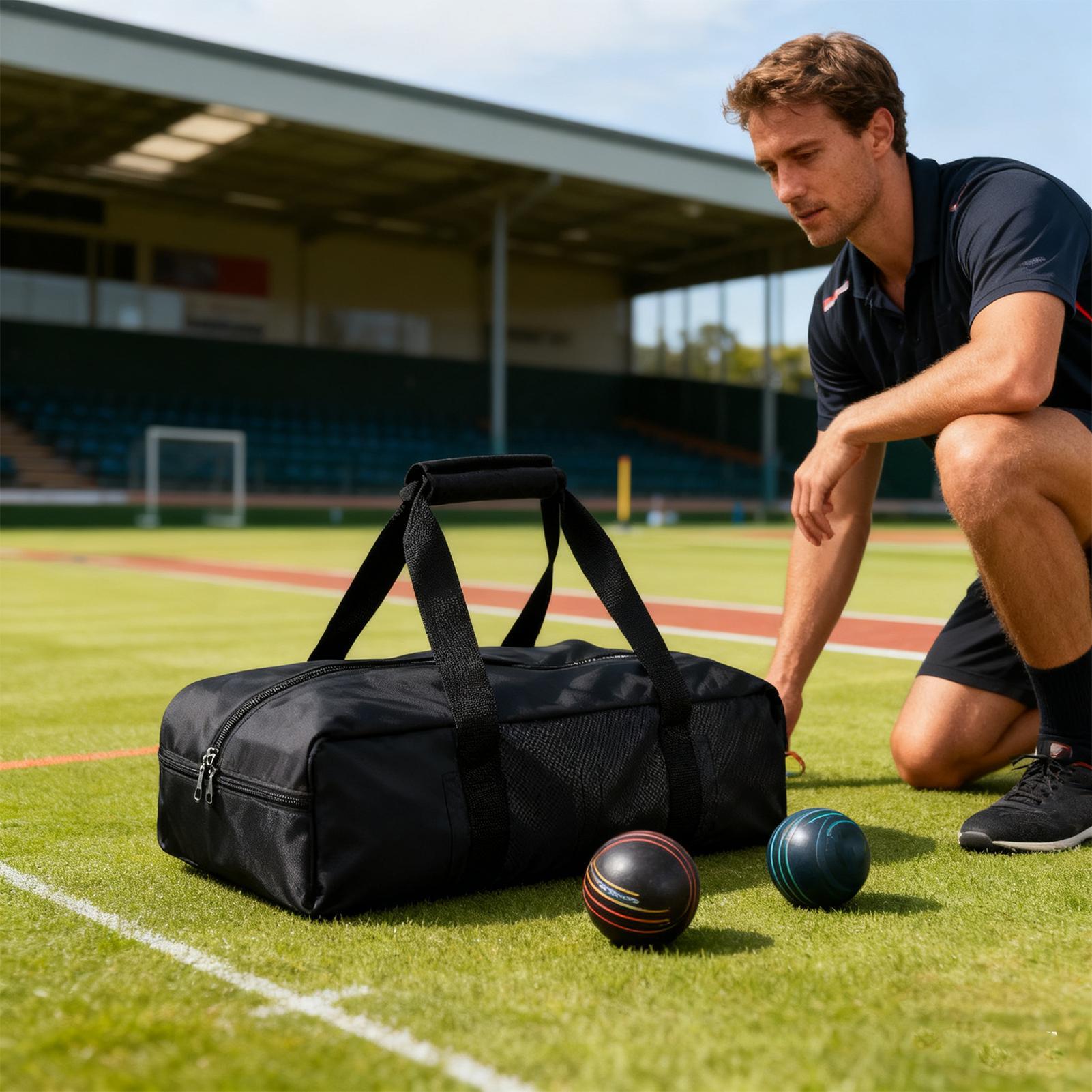 Bocce Ball Lawn - حقيبة كرة رياضية مقاومة للماء بسحاب