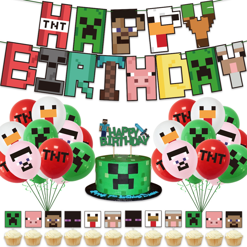    38 قطعة في المجموعة لتزيين - مراجعة Party Games Minecraft وسعره